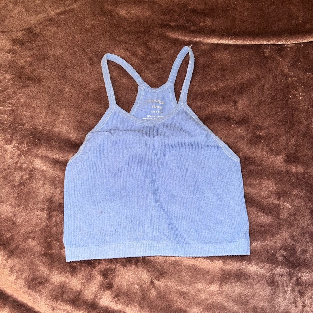blue cami crop top size xs/s/m